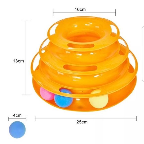 NEW Triple Fun Ball Track Cat Tower - Picture 3 of 3